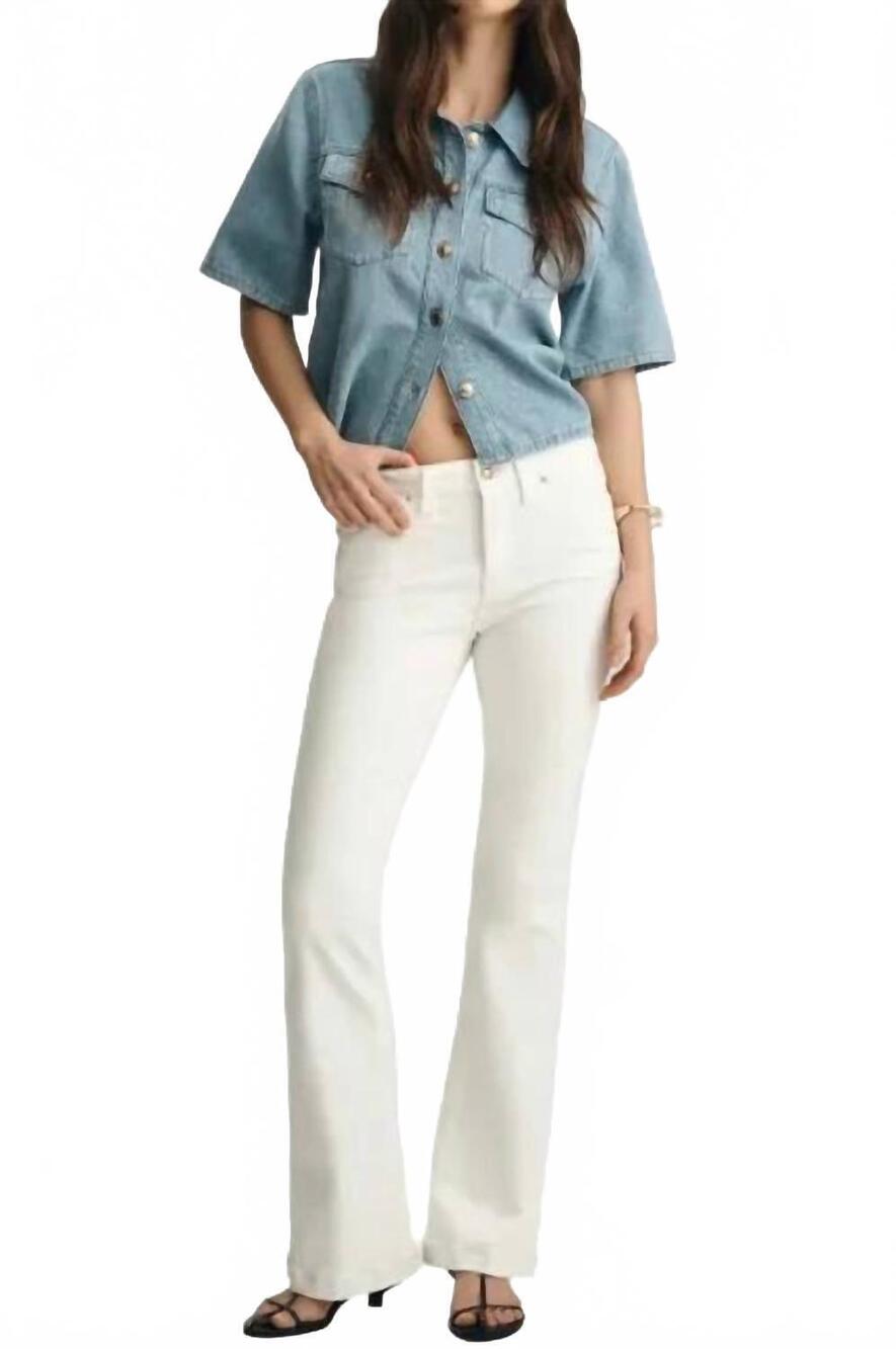 NEW MAVI sydney high rise flare jean in off white